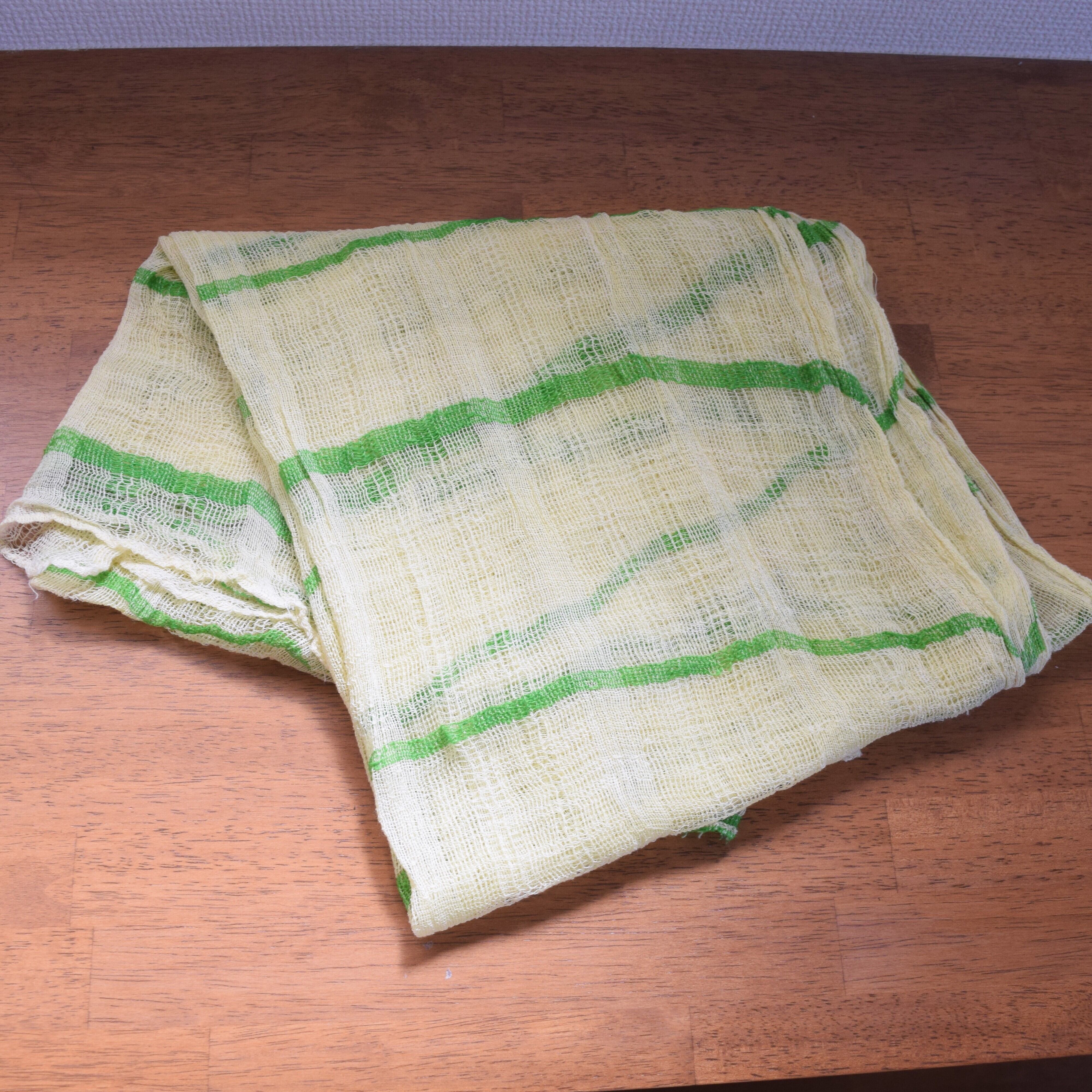 綿からみ織りストール 若草 | Cotton Leno Weave Stole – Fresh Green