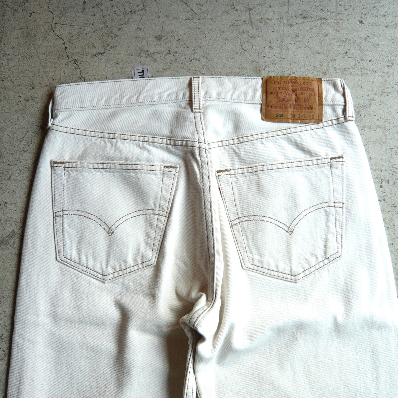 90s Levi’s 501 デニムパンツ ブリーチ ホワイト W32