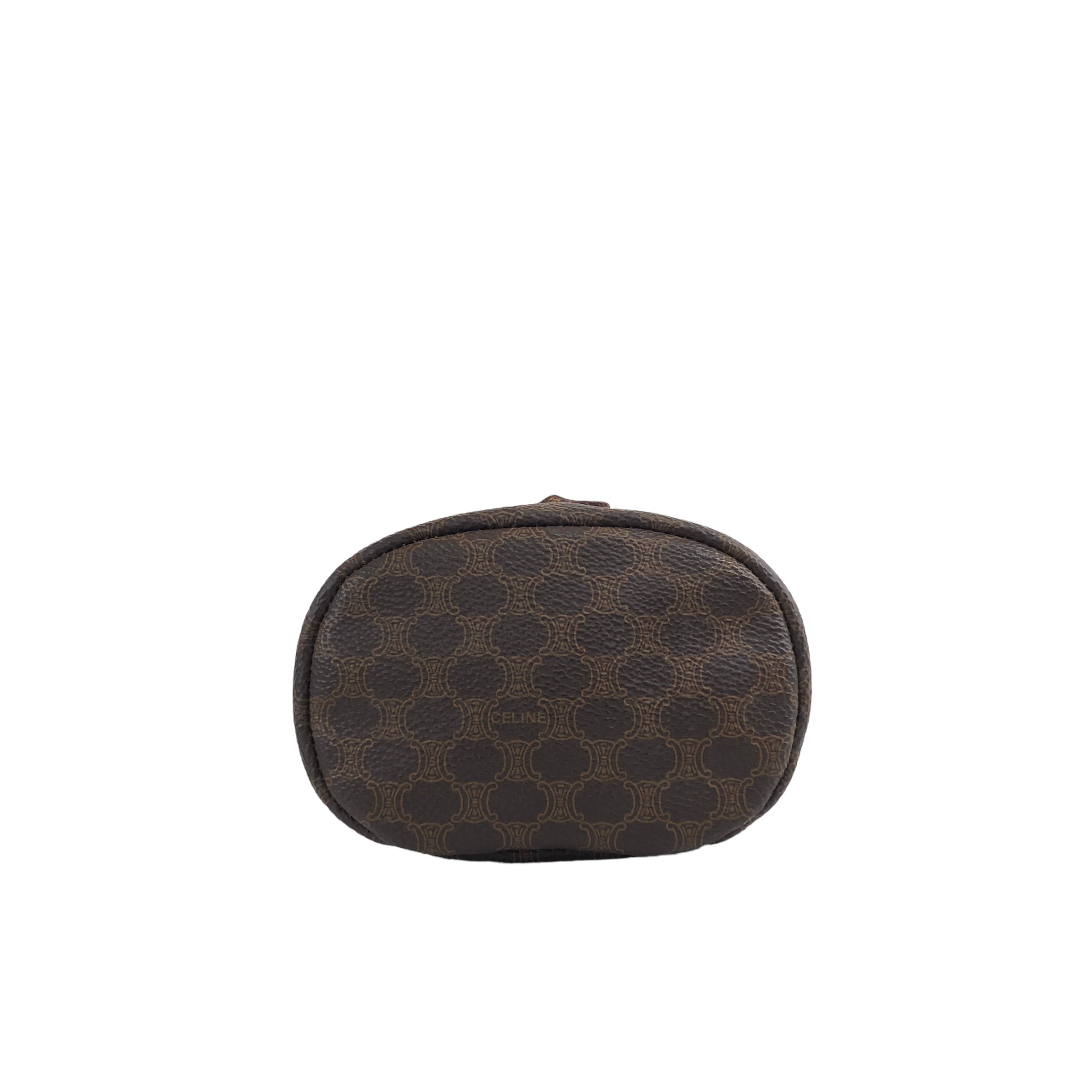 CELINE セリーヌ マカダム ロゴ レザー ポーチ ブラウン vintage