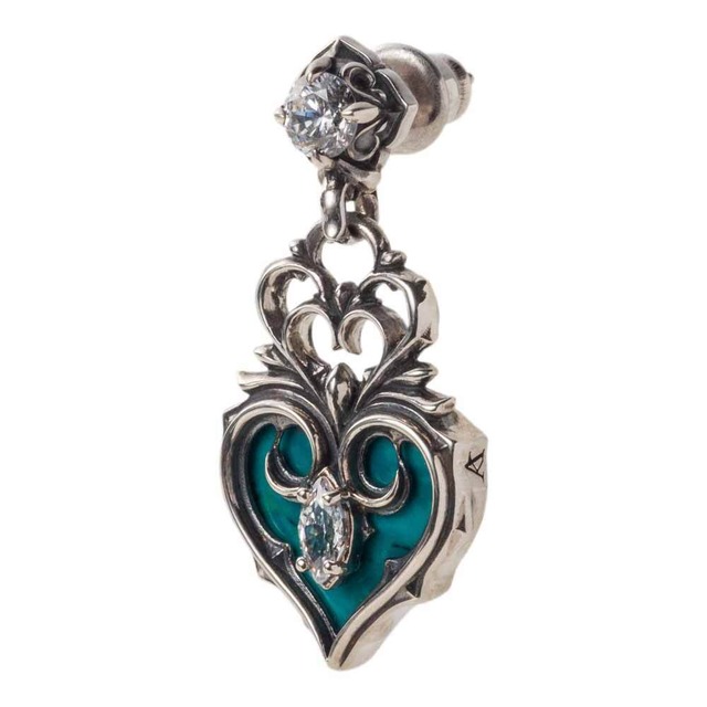【ピアス売り上げランキング2位】ハートオブジオーシャンピアス　AKE0119　Heart of the ocean earrings シルバーアクセサリー  Silver jewelry