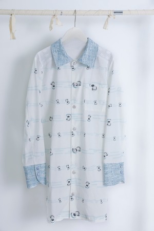 NIGATSU 雲遊びのパジャマシャツ