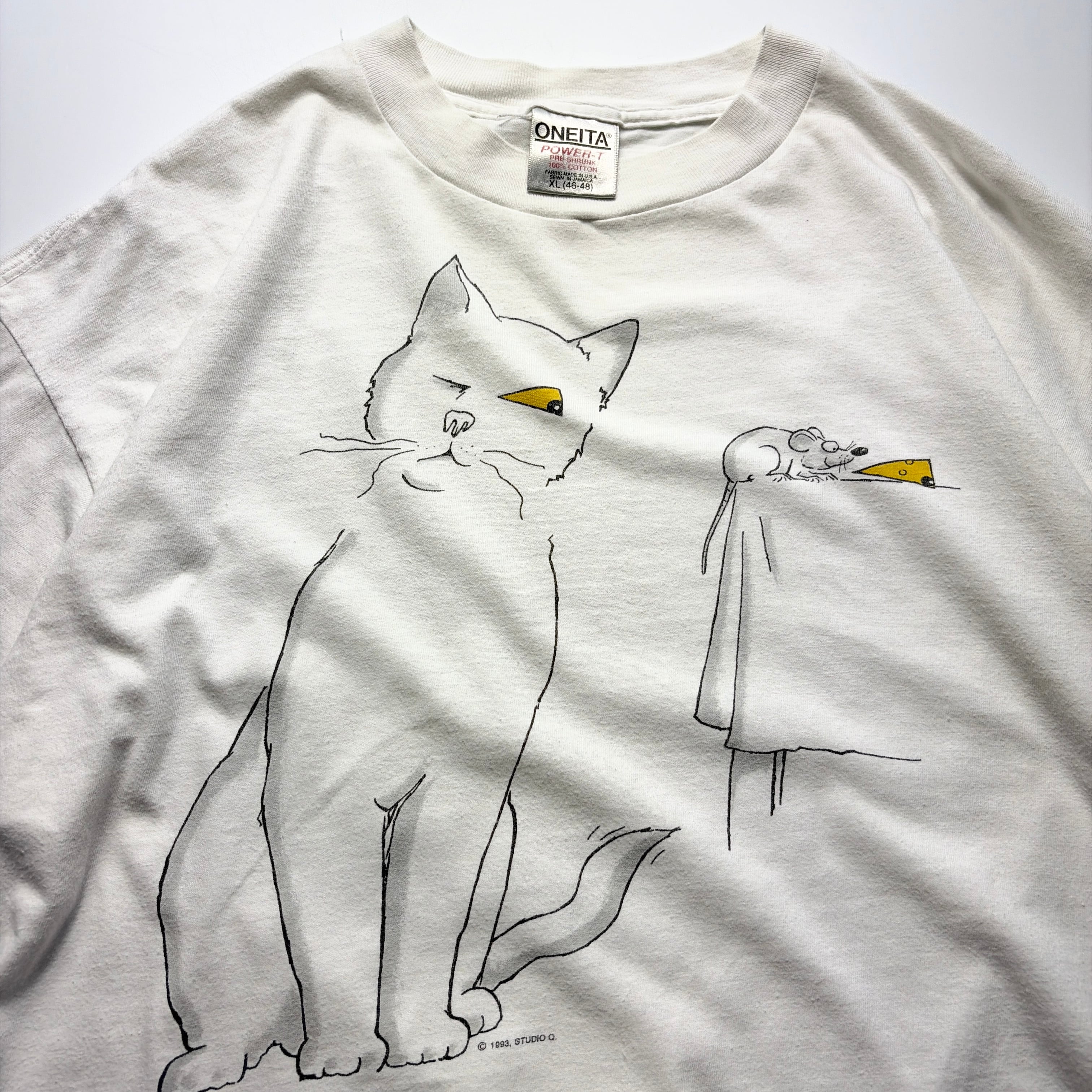 90s Studio Q Cat Mouse Graphic Tee USA
