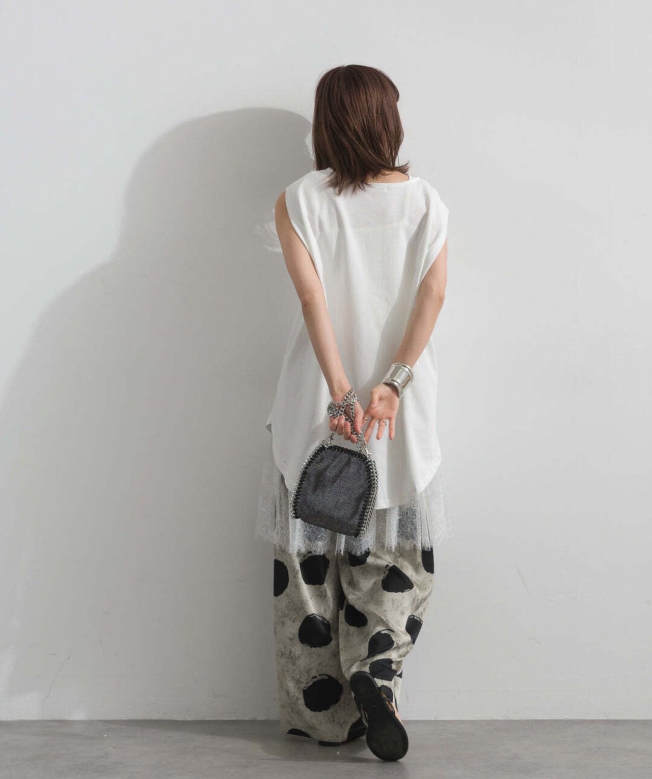 AE2972 ロゴフレンチスリーブプルオーバー offwhite