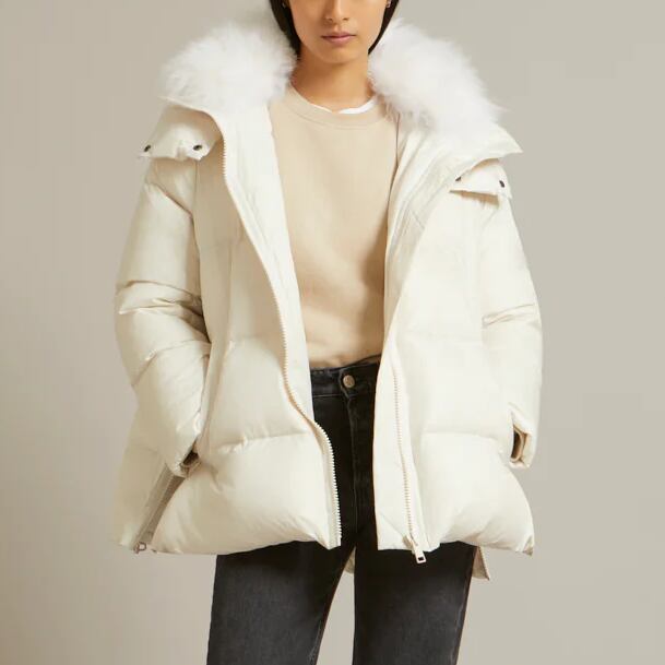 ARMY YVES SALOMON ”A”LINE DOWN JACKET WHITE | SAKAN LES YEUX