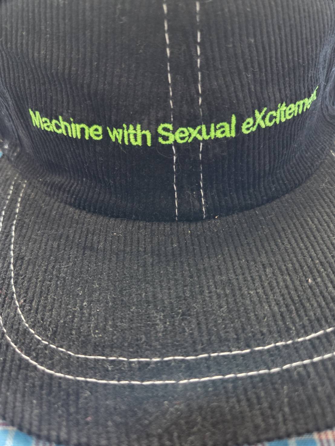 MSX BANDITS Corduroy Cap with Badge "Sexual xxx"