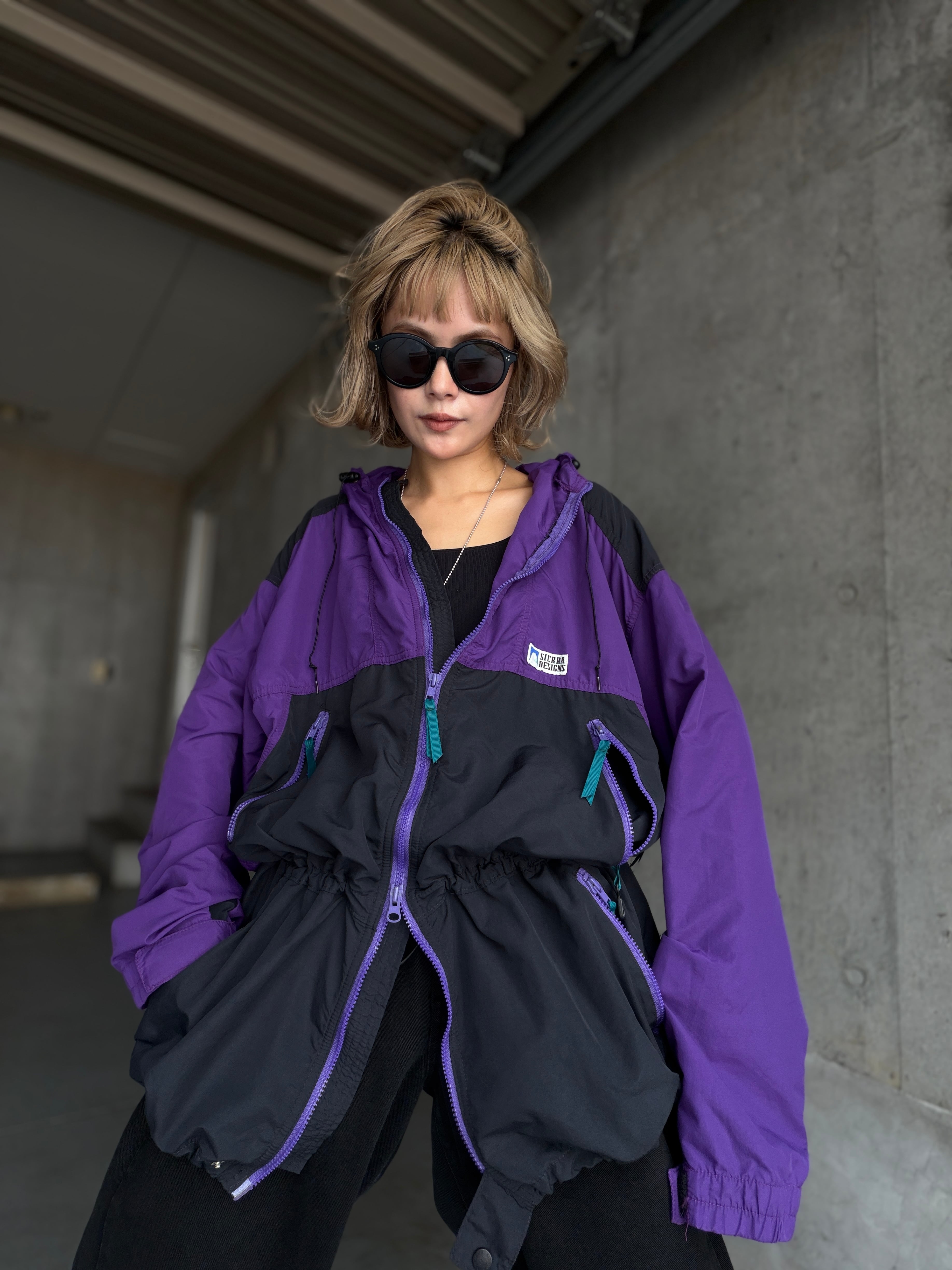 (OT1566)90‘s SIERRA DESIGNS double zip nylon jacket made in Canada