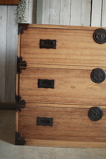丸金具 時代箪笥3段 タンス | denbee 古道具