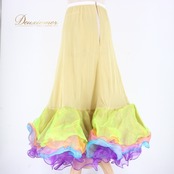 社交ダンス 衣装 スタンダード パニエ スカート ペチコート レッスンウェア ICHIOKU イチオク 黄色 青 紫 ベージュ系 ピンク系 イエロー系 オレンジ系 ブルー系 パープル系 おしゃれダンス服 フレアスカート ステージ衣装 パーティー服 ダンスレッスンウェア かわいいスカート 軽量素材 フェミニンスタイル 柔らかい生地 重ね着可 カラフルデザイン 伸縮性あり ゴムウエスト