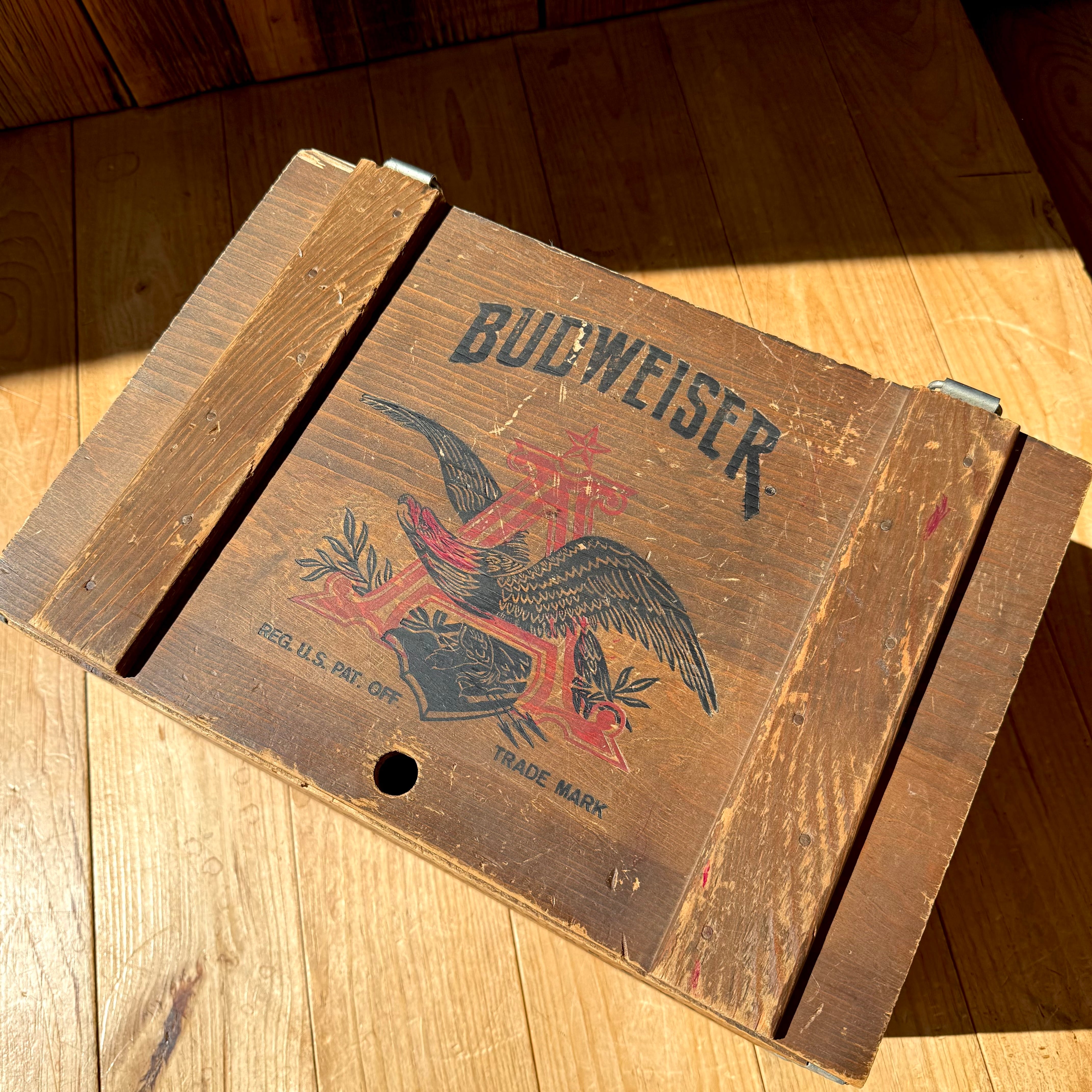 Vintage BUDWEISER Wood Box 木箱 バドワイザー 収納 ディスプレイ