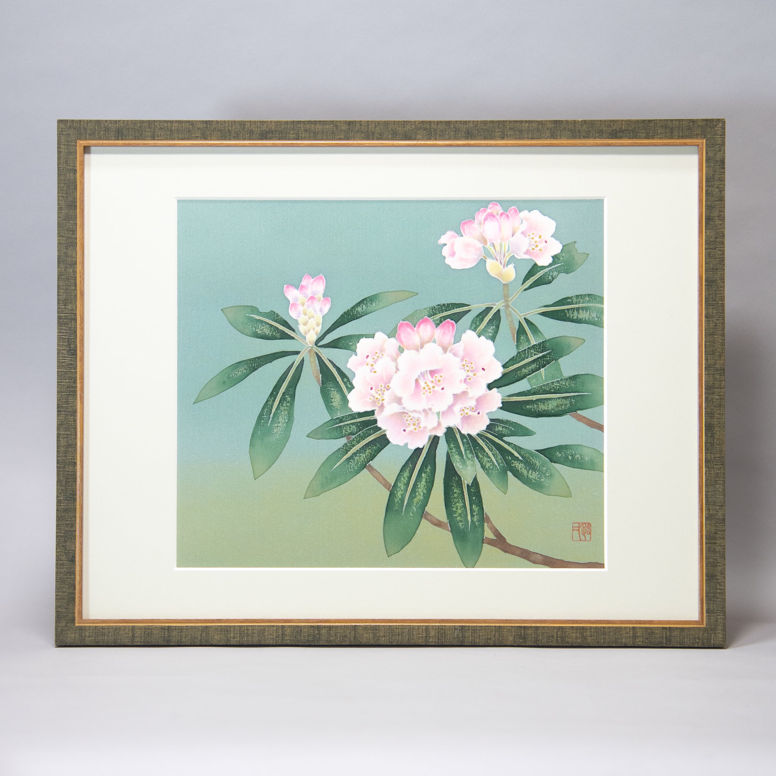 石楠花 手描き友禅染 染額「石楠花」 | 池内友禅
