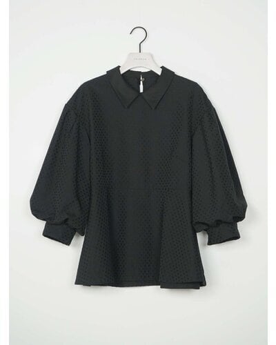予約販売【 ayane 】テンセルデニムショート丈シャツ (825505) 4月お