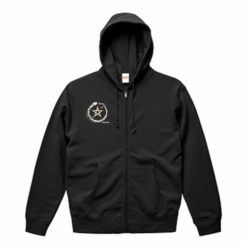 【2025年9月15日限定販売】【H Python (アッシュパイソン)】ブランド オリジナルパーカー 【天空禅(TENKUZEN）】 / パーカー / パーカーオリジナル / パーカー メンズ / パーカー レディース /パーカー ブランド  / お寺で御祈祷 / 御祈祷パーカー / 白蛇 / 五芒星 / 金運 / 財運 / 厄除け /【パーカー ブラック】