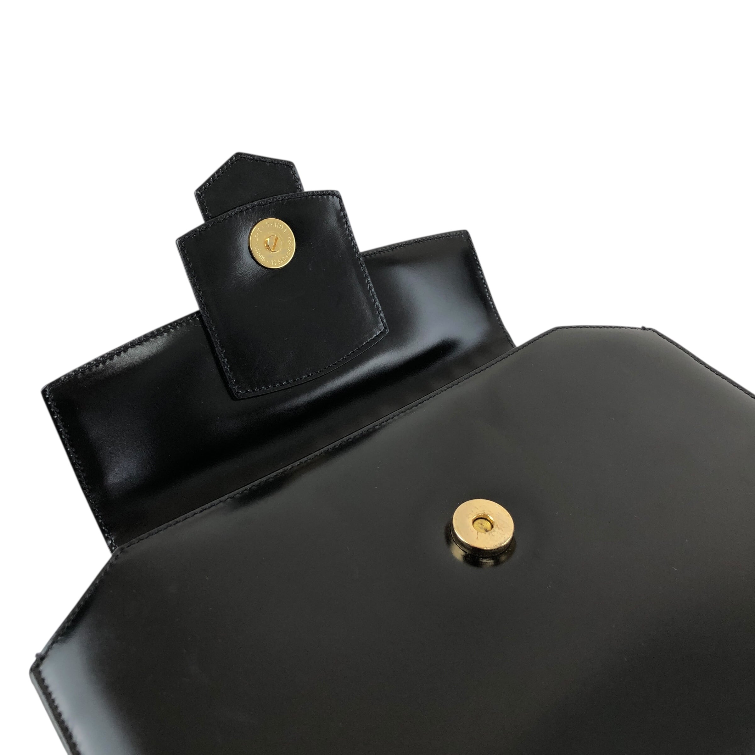 GUCCI グッチ クラッチバッグ ブラック ホースビット レザー クロコ型