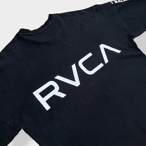 【RVCA】ルーカ ロングTシャツ バックプリント バックロゴ ワンポイントロゴ ロンT 長袖Tシャツ スウェットシャツ 袖ロゴ LARGE 古着