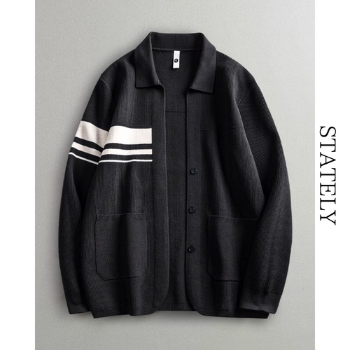 Stripe Knit Cardigan /2color_T225 画像