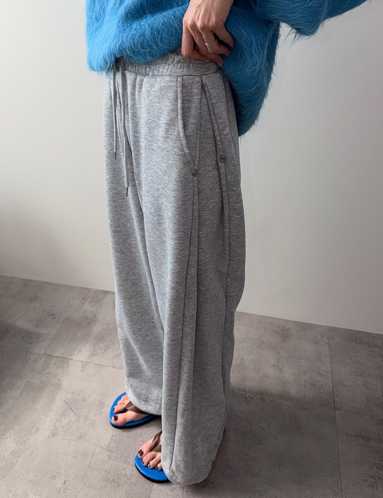 【新作5％OFF・3日間】Side-Pintuck Sweat Pants_7colors&2type