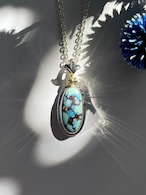 Golden Hill Turquoise 18k Gold concho pendant top