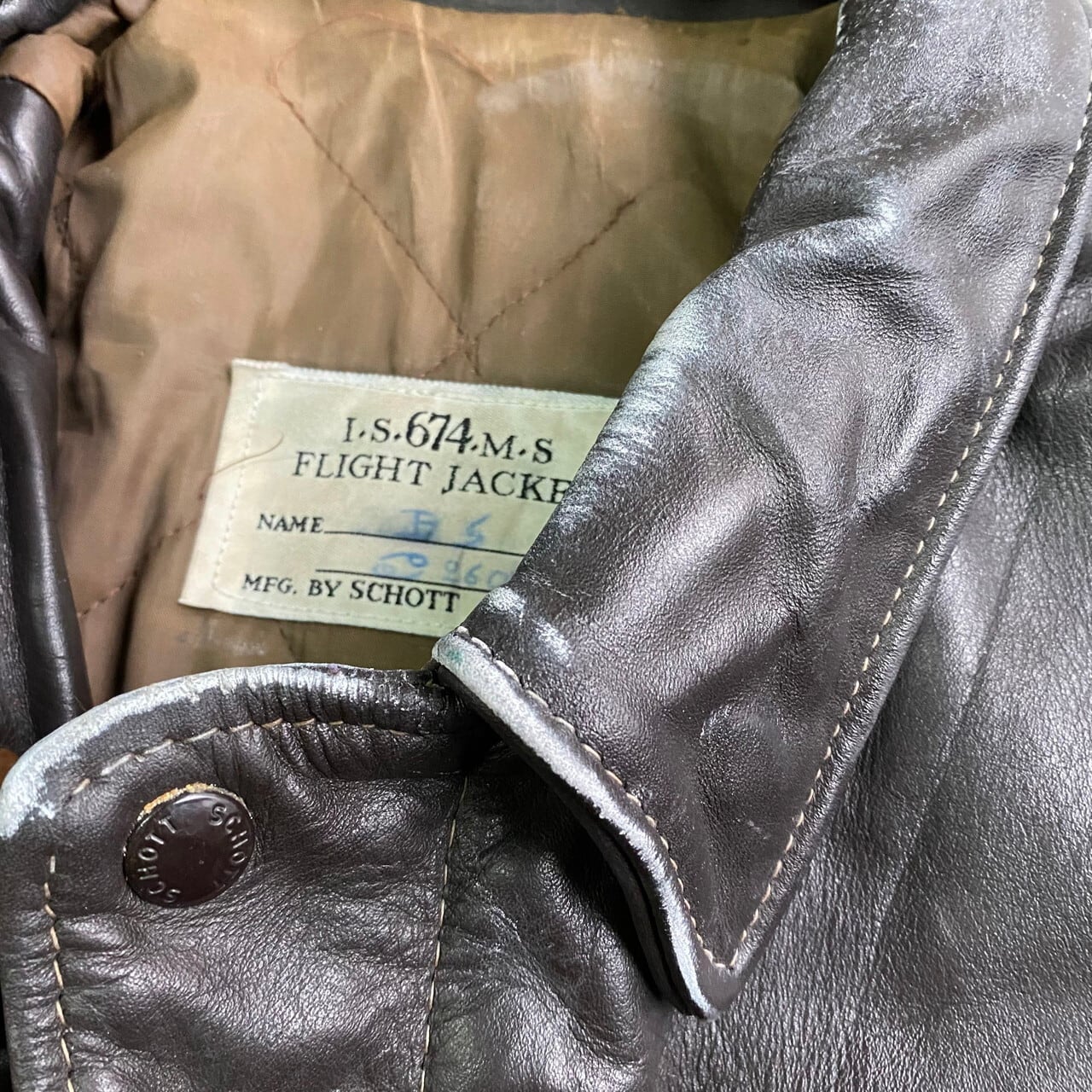 USA製 80年代〜90年代 SCHOTT ショット I.S.674.M.S フライト 