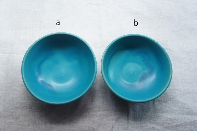 十九三窯　トルコブルー6寸鉢