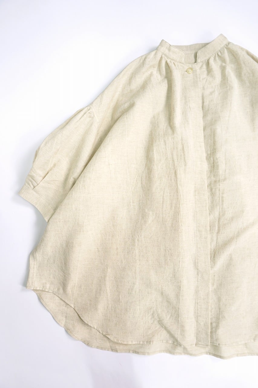 Cotton Linen Fly-Front Blouse