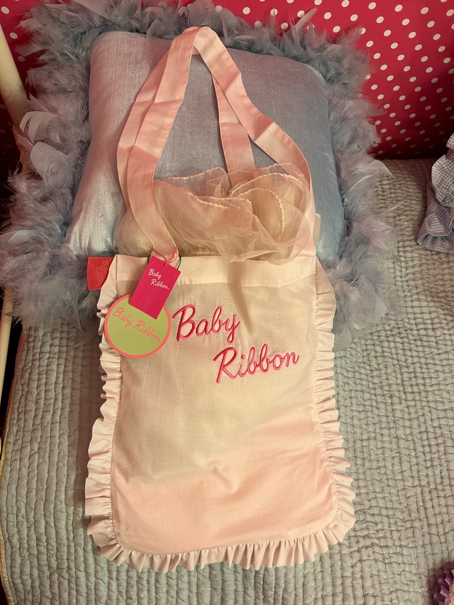 フリル付き布エコBagピンク　（240907）　