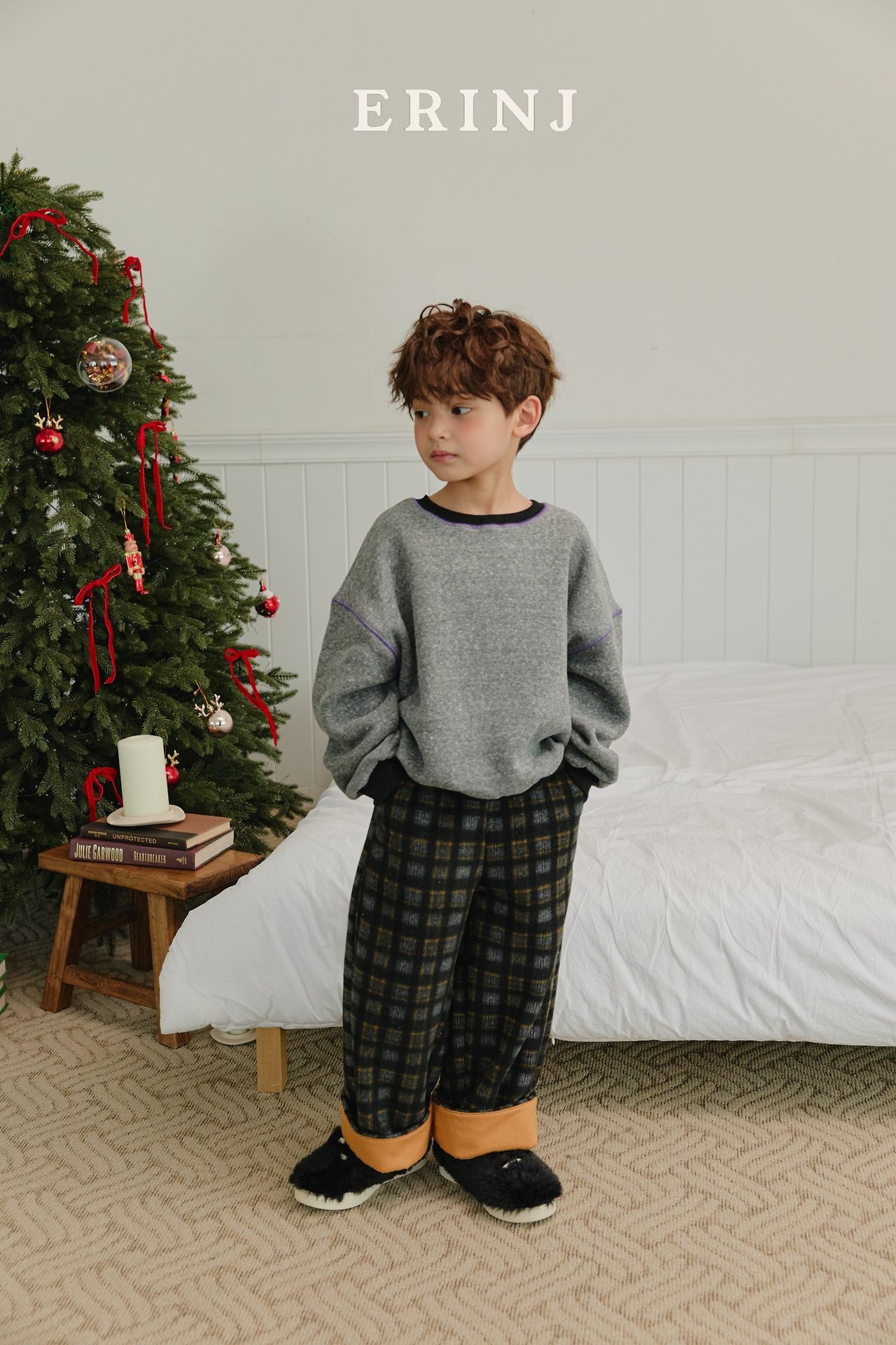 ERIN J［取寄］check warm pants 26winter