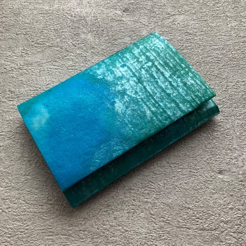 黒谷和紙の名刺入れ【海色】No.9