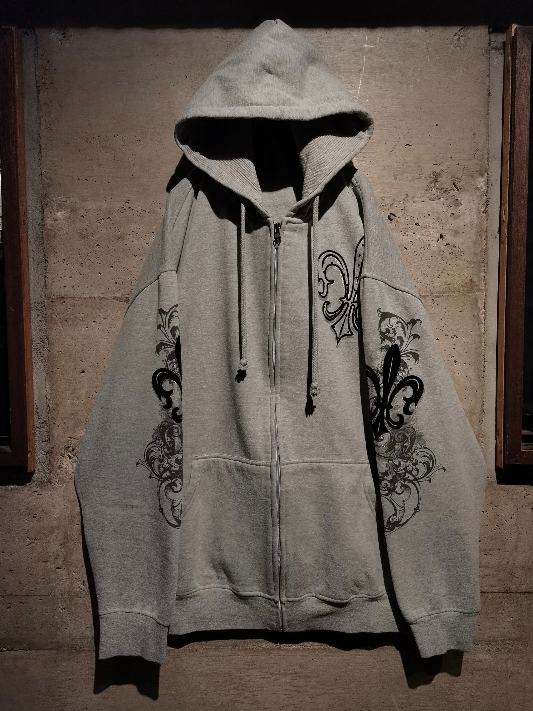 Caka】”Karl Kani”Fleur Motif Print Design Vintage Loose Zip up