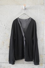 Reversible monochrome cardigan