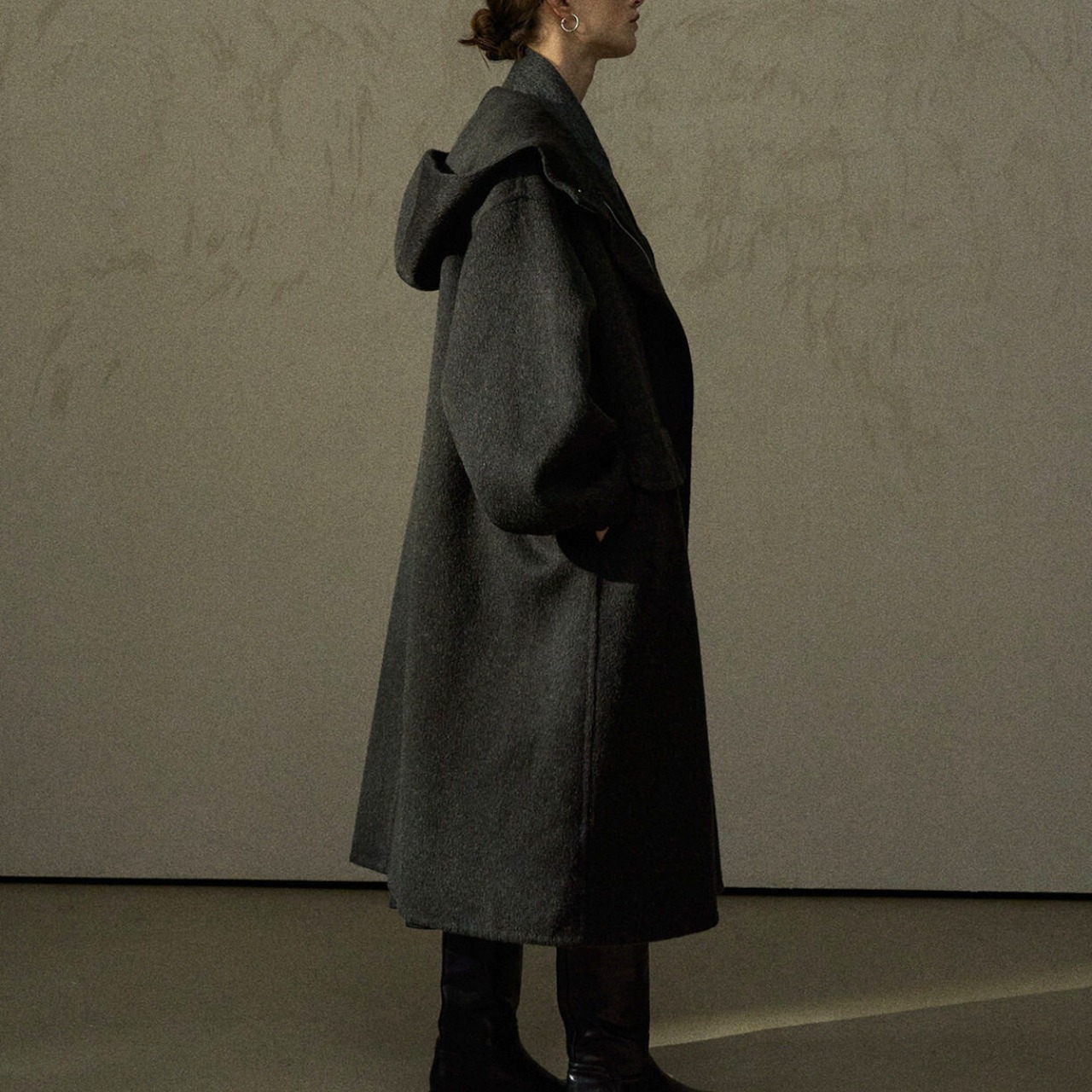 Hood Long Coat T4218