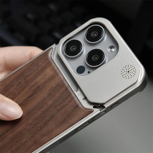 ◆iPhone 16/15/14/Pro/Pro Max◆ Aluminum Alloy Wood Case / アルミニウム アロイ ウッド スマホケース