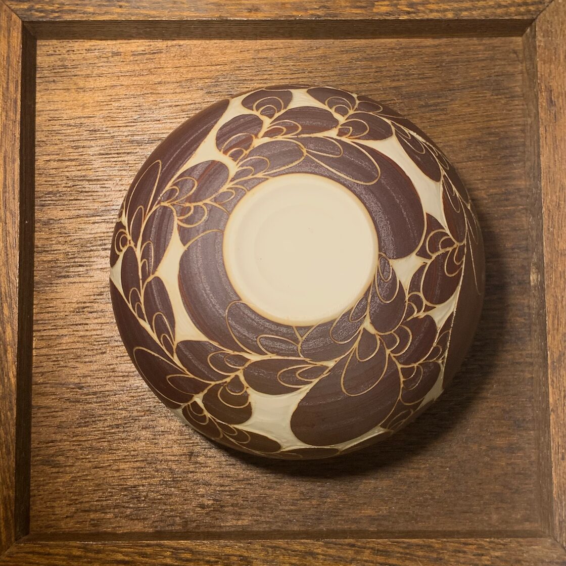 伊藤剛俊 掻き落とし 茶碗 茶色 | PAY ID
