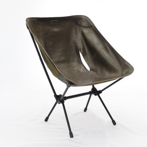 【kawais】 leather chair seat<garbon>_green