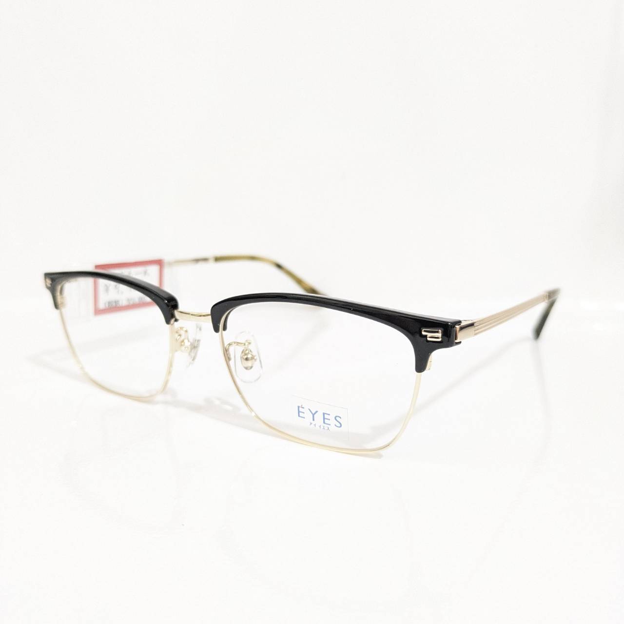 【EYES】ブローメタルフレーム ブラック・ゴールド