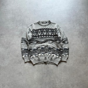90's BEL BELLO FARSI Geometric Jacquard knit sweater