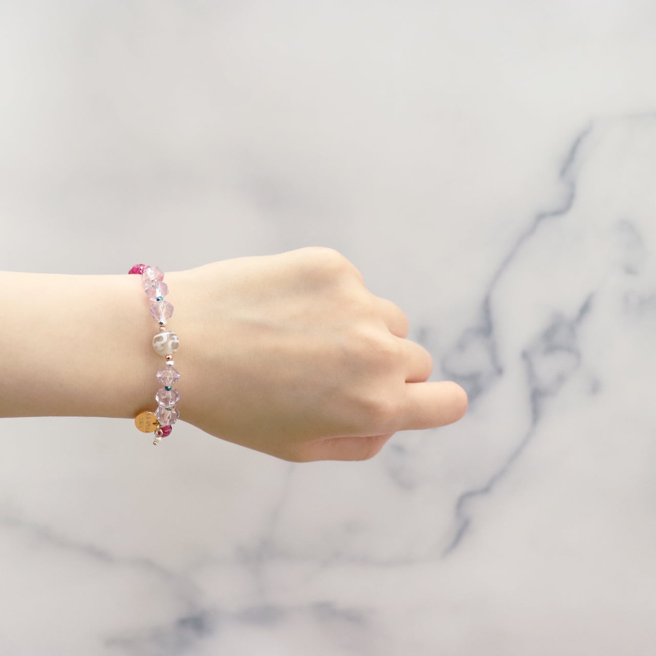 keikosama❣️天然ルビー　ブレスレット 天然ダイヤモンドルビーブレスレットk18 ブレスレット パール大好き