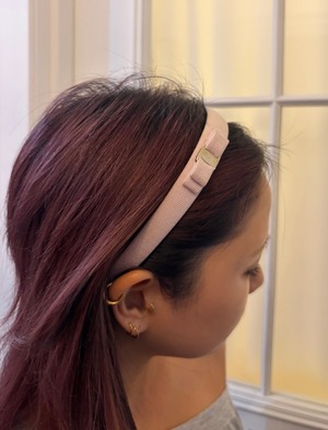 Salvatore Ferragamo / vintage vara pink ribbon head band.(o)