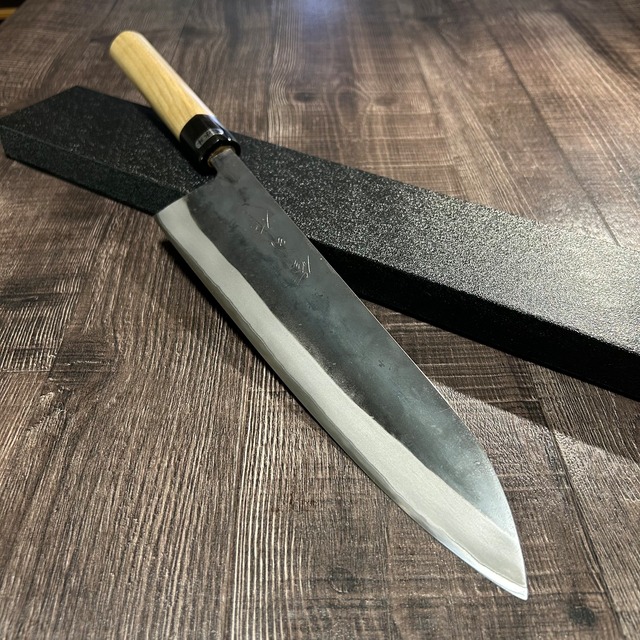 "Shuji Toyama" Gyuto 270mm Stainlessclad Blue2steel Kurouchi  Buffalo Magnolia Handle