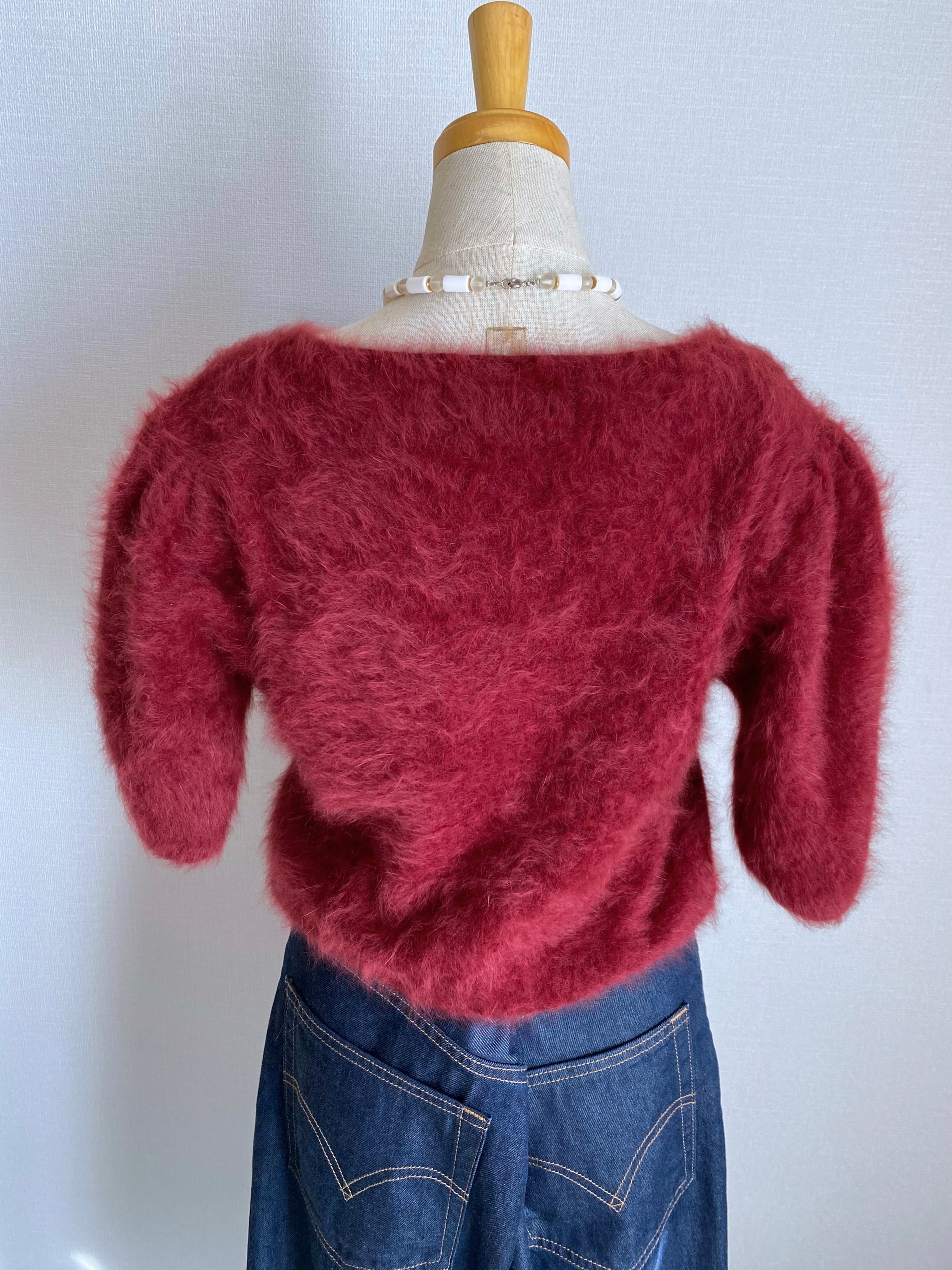 Bordeaux color angora 100% top | UTO used store