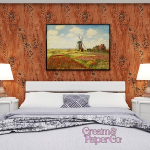 【切り売り】ウッディブラウン×スチールグレー Texurere wall 3L10093LV for DIY 幅53㎝ リピート64㎝　