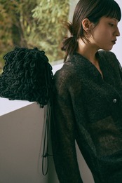 Thick Velvet Loop Monster Mini Bag Hand Knit