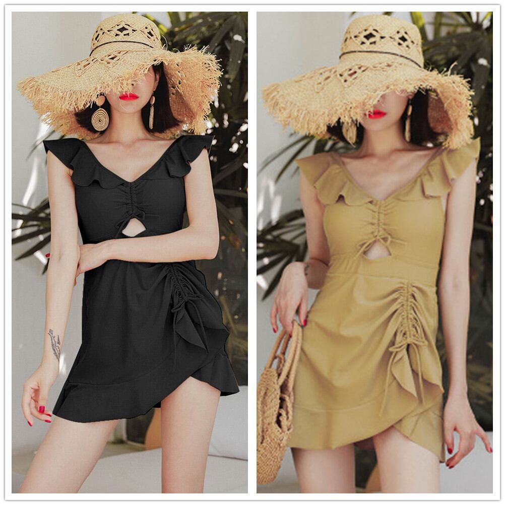 水着 人気水着 ワンピース水着 体型カバー 大きいサイズ レディース オールインワン 温泉 海辺