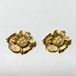 Vintage Trifari Gold Tone Floral Earrings With Pearls