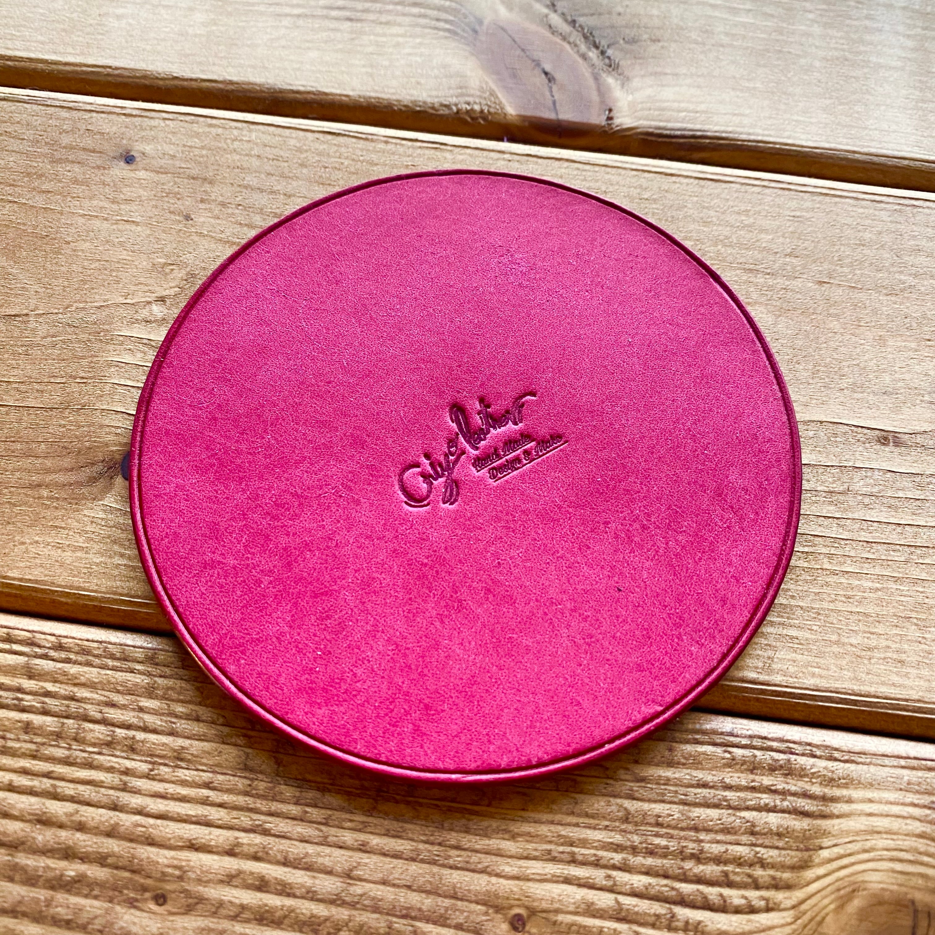 1枚革のレザーコースター | chiyo leather