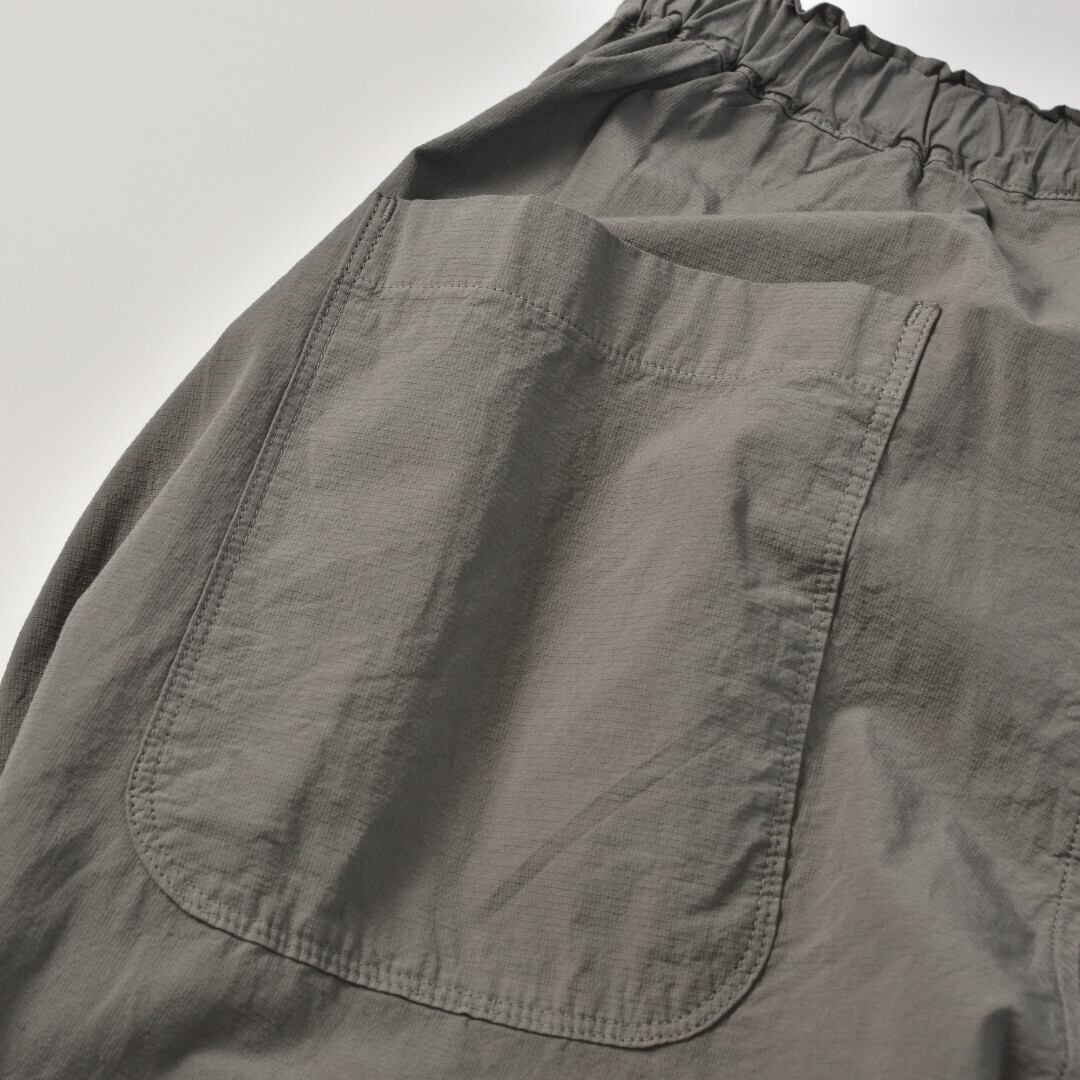 prit プリット ミニリップ近江晒加工タックバギーパンツ・グレイ