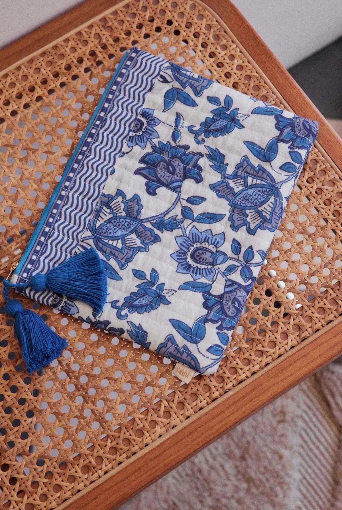 【Louise Misha】LOIS コインパース|Blue Lobelia Garden