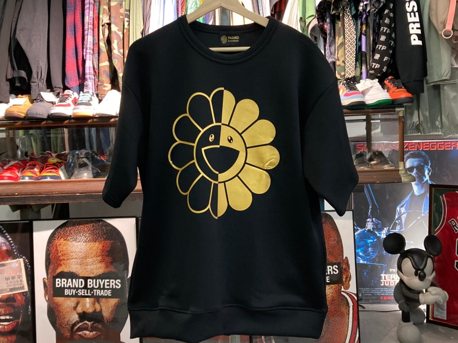 ReZARD HIKARU × TAKASHI MURAKAMI FLOWER S/S SWEATSHIRT BLACK SMALL ...