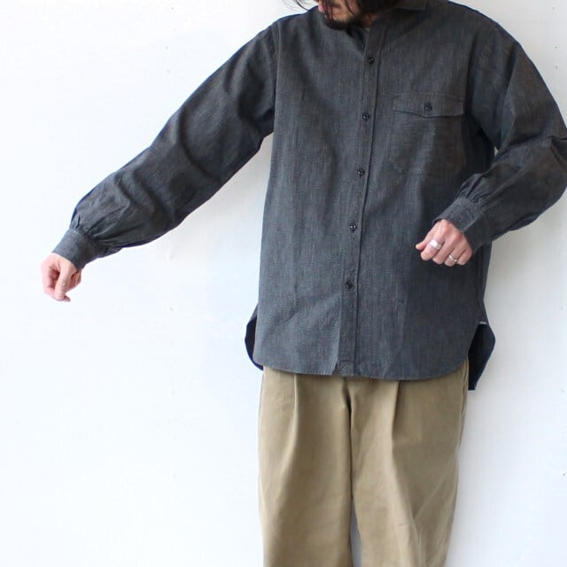 Orgueil セルビッジブラックシャンブレーシャツ Black Chambray Shirt