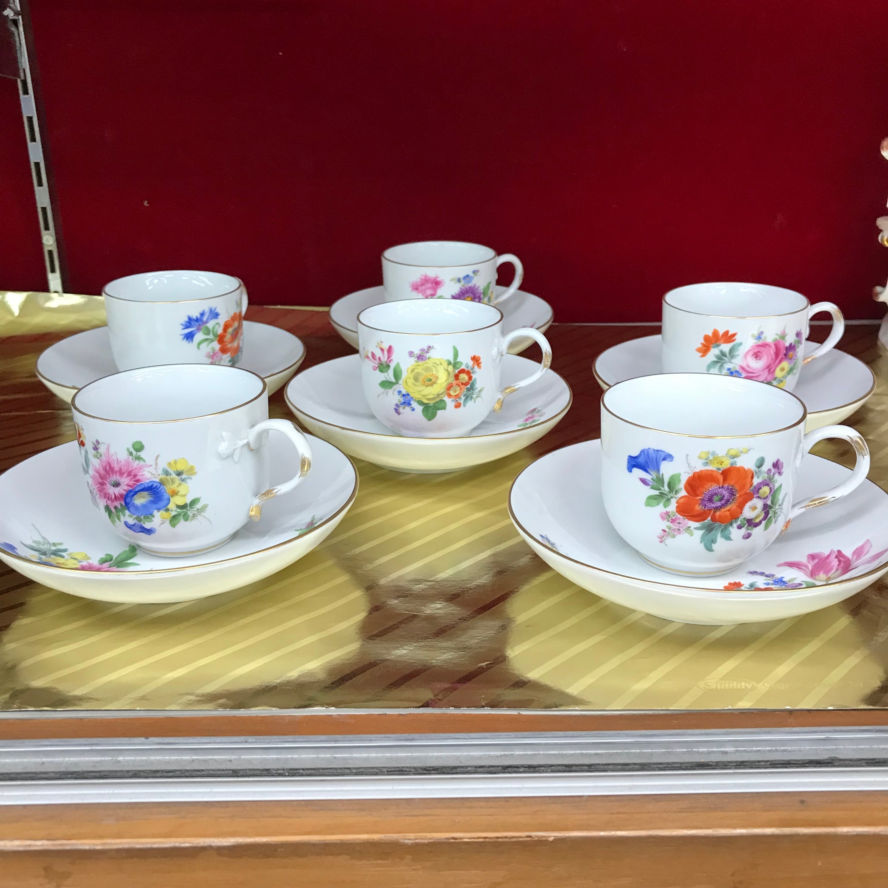 マイセンコーヒーカップ&ソーサー6客set