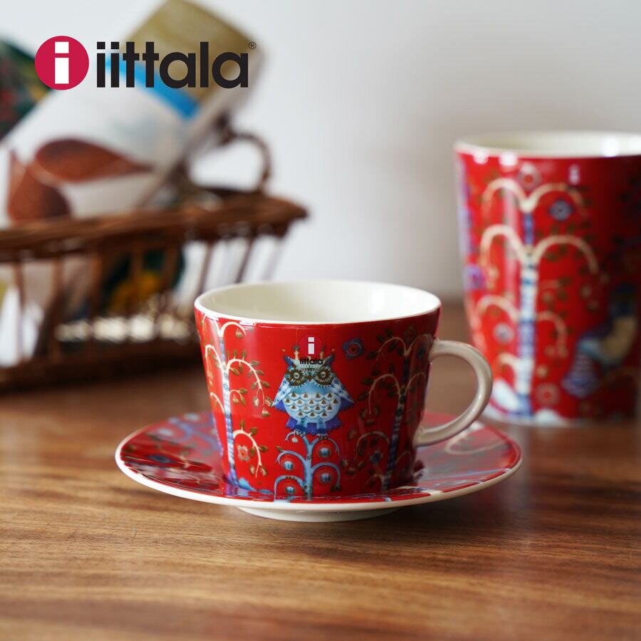 iittala イッタラ カップアンドソーサー コーヒーカップ タイカ レッド